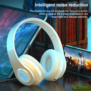 B39 Wireless Bluetooth Headset Subwoofer With Breathing Light Support TF Card(Black)