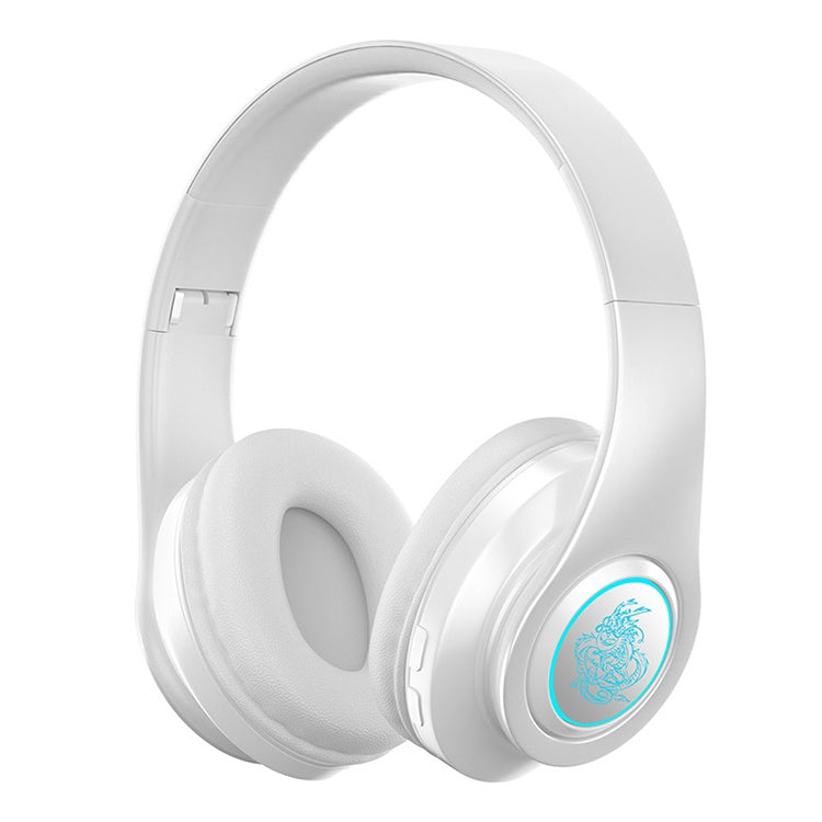 B39 Wireless Bluetooth Headset Subwoofer With Breathing Light Support TF Card(White) - Headset & Headphone by PMC TechLife | Online Shopping South Africa | PMC TechLife | Buy Now Pay Later Mobicred
