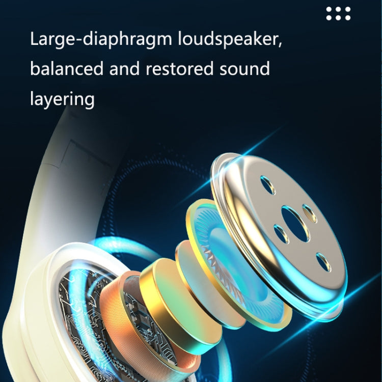 B39 Wireless Bluetooth Headset Subwoofer With Breathing Light Support TF Card(Pure Black) - Headset & Headphone by PMC TechLife | Online Shopping South Africa | PMC TechLife | Buy Now Pay Later Mobicred