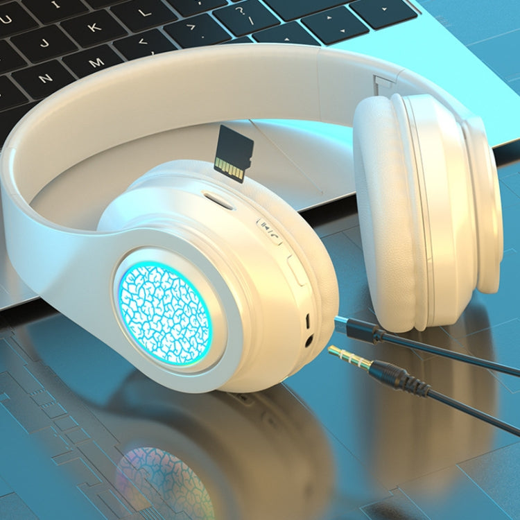 B39 Wireless Bluetooth Headset Subwoofer With Breathing Light Support TF Card(Pure Black) - Headset & Headphone by PMC TechLife | Online Shopping South Africa | PMC TechLife | Buy Now Pay Later Mobicred