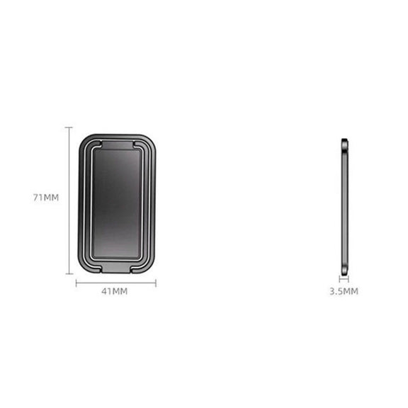 Square Folding Metal Holder Rotating Back Stick Desktop Phone Ring Holder(Rose Gold)