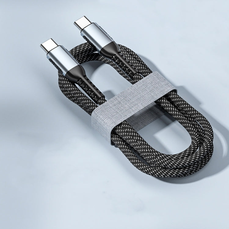 2m 100W PD Fast Charge Type-C Male to Male Data Sync Charging Braided Cable - free shipping - PMC TechLife - Order now!