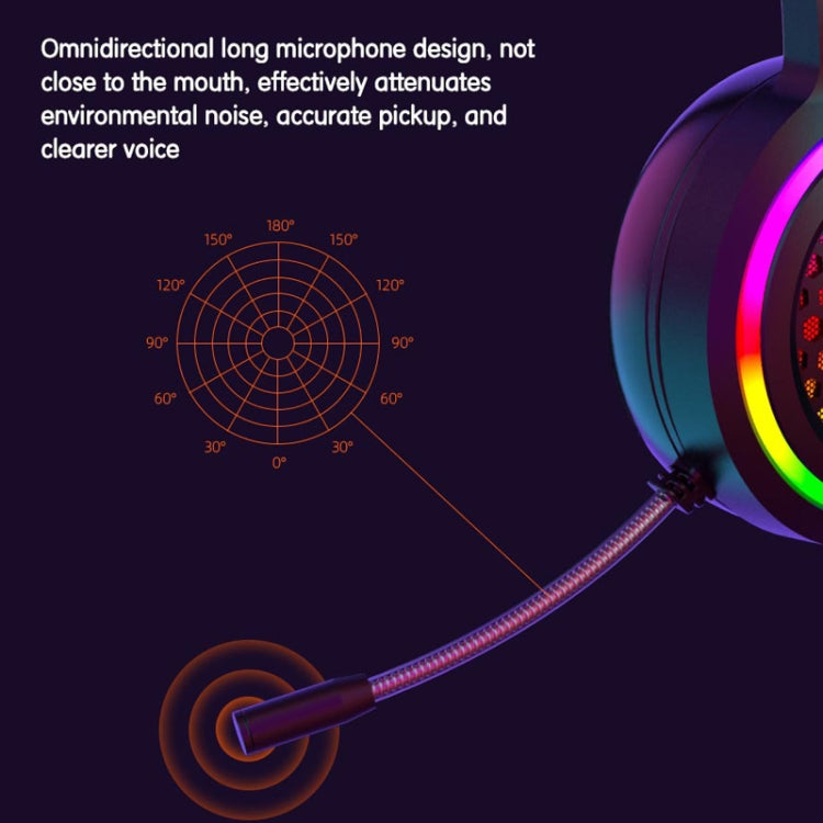 FOREV G99 USB RGBHead-Mounted Wired Headset With Microphone, Style: Standard Version  (Colorful Light Pink) - free shipping - PMC Jewellery - Order now!