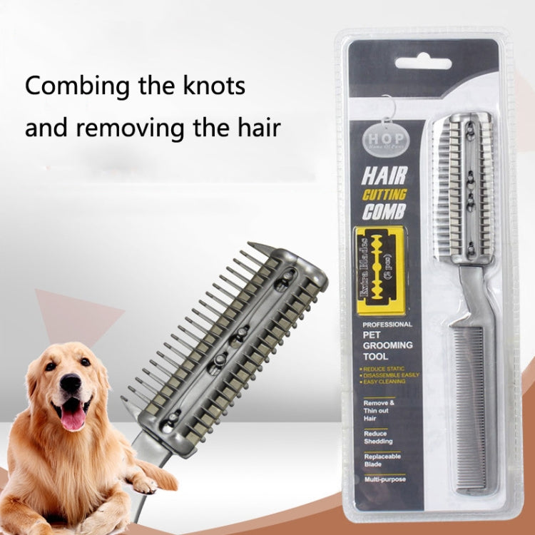 92502 2 PCS Pet Cleaning Dead Hair Hair Removal Knife Soft Hair Removal Comb - Pet Care by PMC TechLife | Online Shopping South Africa | PMC TechLife