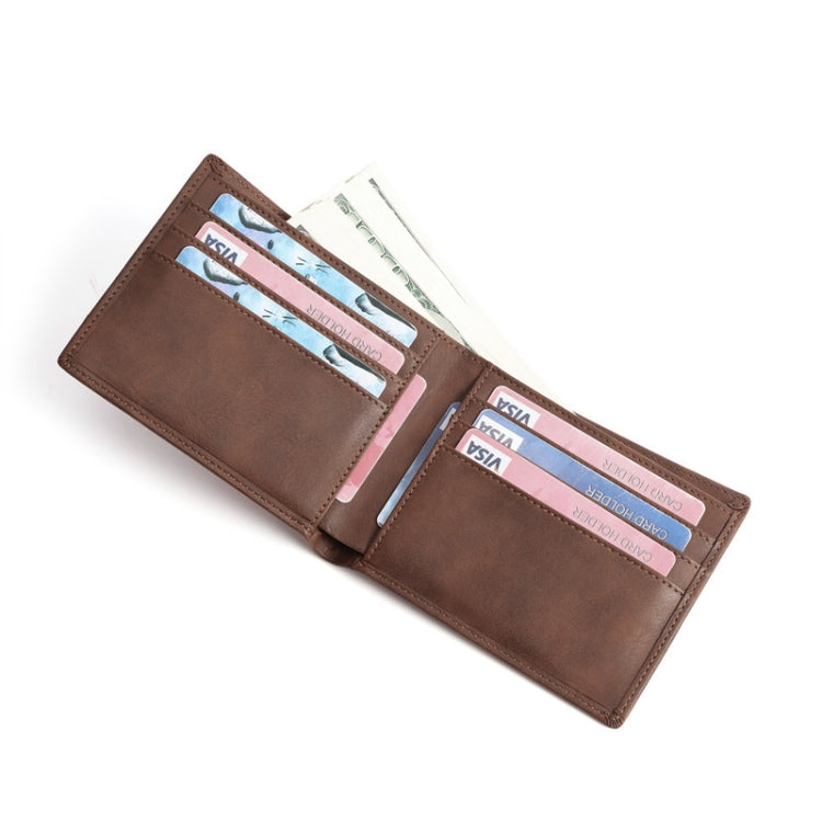Vintage PU Leather Men Lettering Wallet(02 To Grandson)