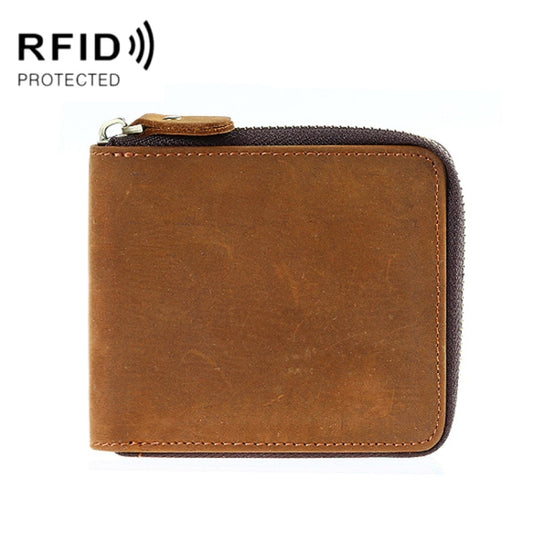 9039 RFID Antimagnetic Leather Zipper Wallet(Horizontal 4) - free shipping - PMC Jewellery - Order now!