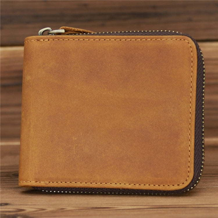 9039 RFID Antimagnetic Leather Zipper Wallet(Horizontal 4)