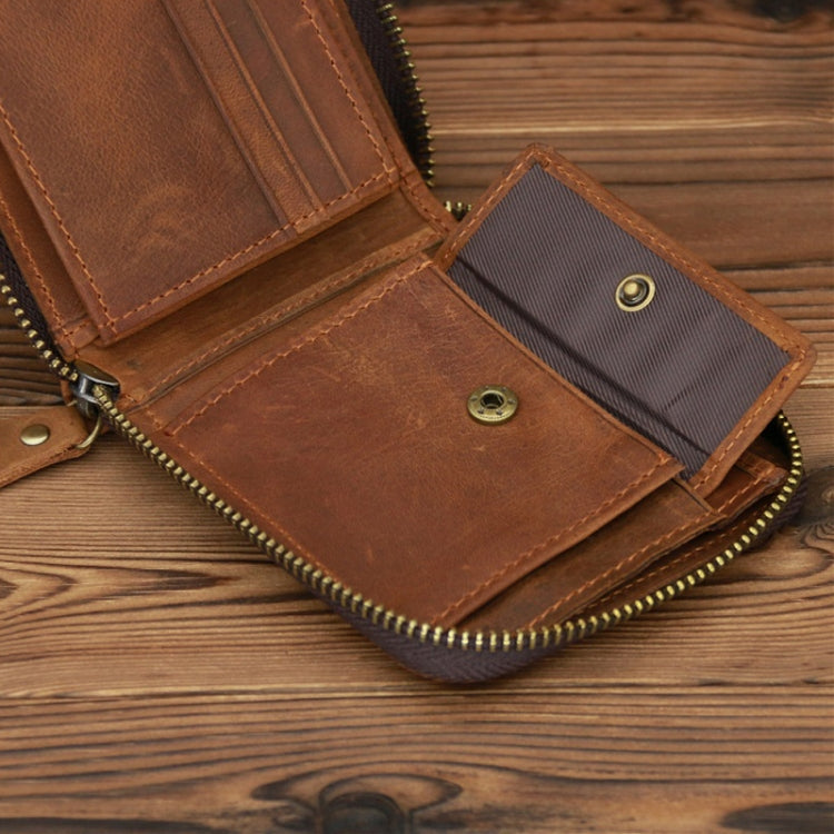 9039 RFID Antimagnetic Leather Zipper Wallet(Vertical 2) - free shipping - PMC TechLife - Order now!
