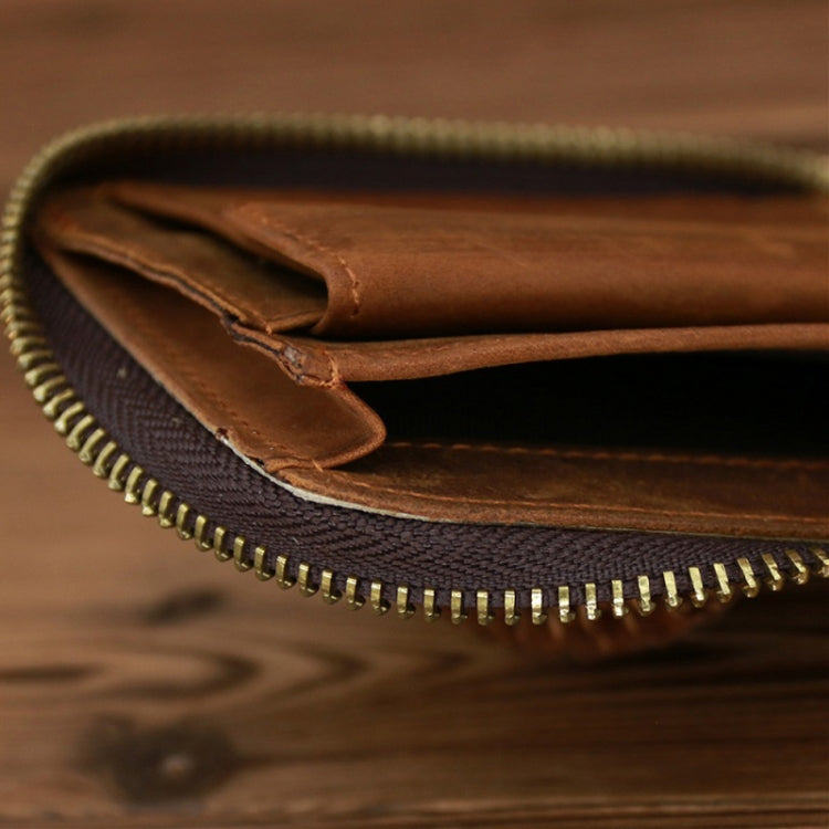 9039 RFID Antimagnetic Leather Zipper Wallet(Vertical 2) - free shipping - PMC TechLife - Order now!