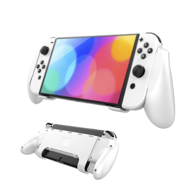 JYS NS218 Multifunctional Game Console Integrated Protective Case With Grip  For Switch OLED(White)