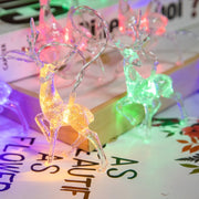 Christmas Elk String Lights Holiday Decoration, Spec: 1.5m 10 LEDs Battery Box(Colorful Light)