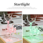 Christmas Elk String Lights Holiday Decoration, Spec: 6m 40 LEDs Battery Box(Colorful Light)