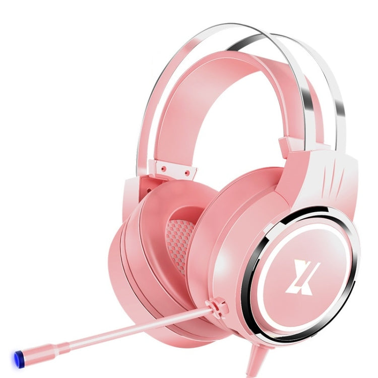 Heir Audio Head-Mounted Gaming Wired Headset With Microphone, Colour: X8 Mobile / Notebook Upgrade (Pink) - free shipping - PMC TechLife - Order now!
