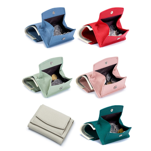CL-2753 Leather RFID Short Coin Purse Wallet(Light Green)