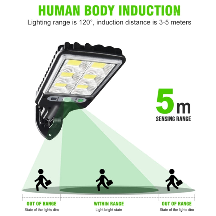Solar Street Light LED Human Body Induction Garden Light, Spec: 616B-72 COB With Remote Control - free shipping - PMC TechLife - Order now!