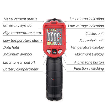 TASI Colorful Screen Infrared Thermometer,  -50-480 Degrees Celsius(TA601A) - free shipping - PMC Jewellery - Order now!