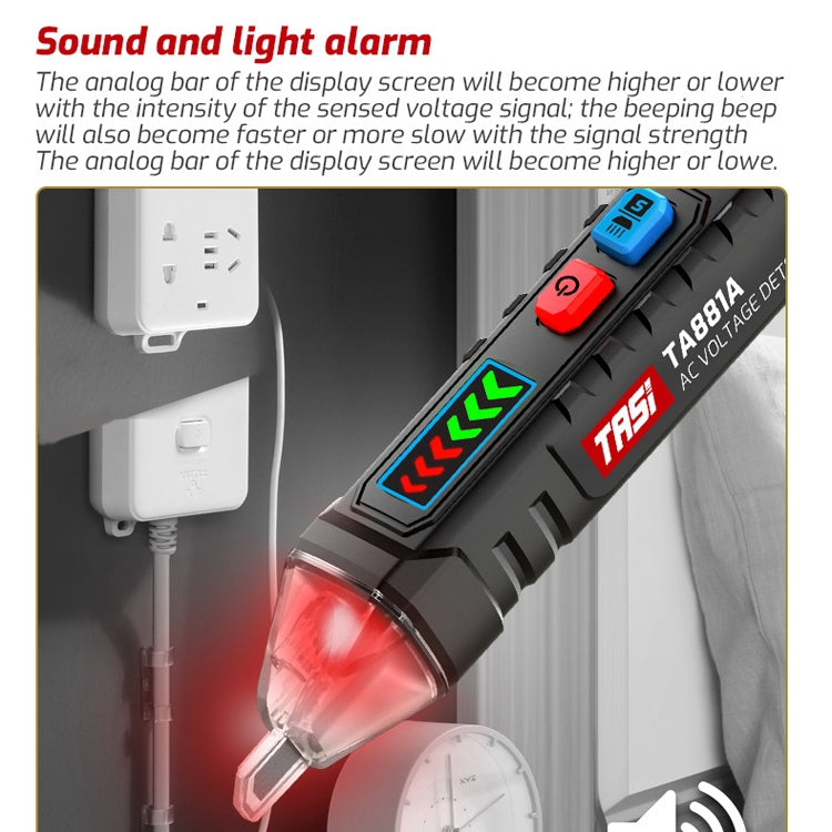TASI Digital Display Tester Non-Contact Induction Tester(TA881A) - Current & Voltage Tester by TASI | Online Shopping South Africa | PMC Jewellery | Buy Now Pay Later Mobicred