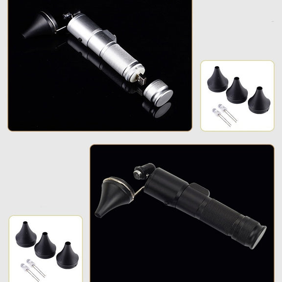 Ear Cleaning Hand Lamp USB Charging Otoscope(Black)