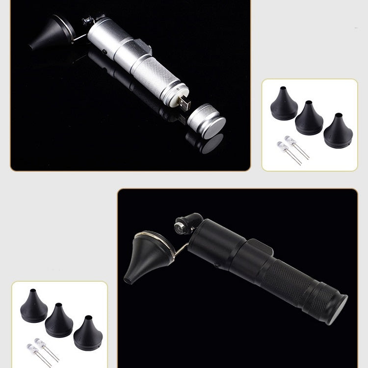Ear Cleaning Hand Lamp USB Charging Otoscope(Black)