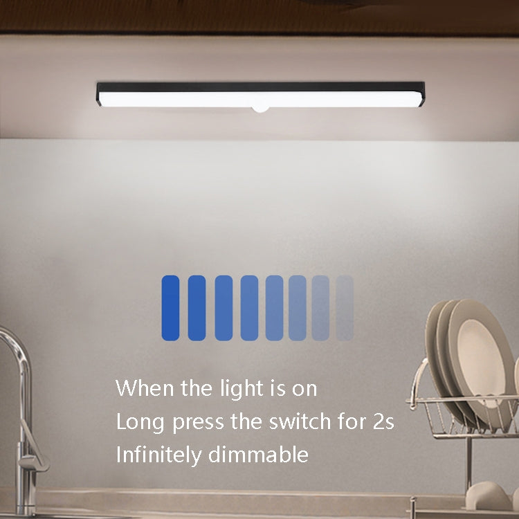 LED Human Body Induction Lamp Long Strip Charging Cabinet Lamp Strip, Size: 15cm(Silver and White Light) - Sensor LED Lights by PMC TechLife | Online Shopping South Africa | PMC TechLife