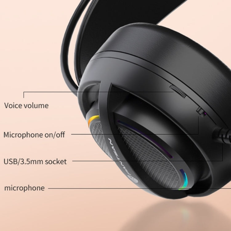 PANTSAN PSH-100 USB Wired Gaming Earphone Headset with Microphone, Colour: 3.5mm White - free shipping - PMC Jewellery - Order now!