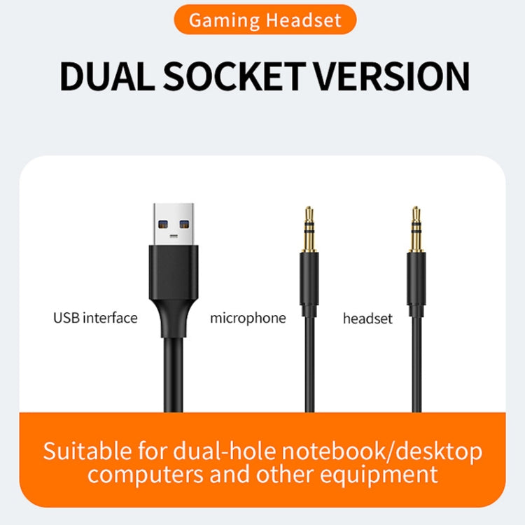 PANTSAN PSH-100 USB Wired Gaming Earphone Headset with Microphone, Colour: 3.5mm Orange - free shipping - PMC TechLife - Order now!