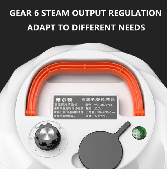 Steam Cleaner High Temperature Sterilization Cleaning Machine with 1L Water Tank 220V EU Plug(Orange)