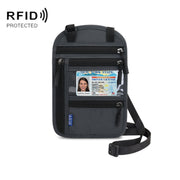 RFID Multi-Function Halter Passport Bag Certificate Protection Cover(Dark Gray)
