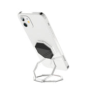 Metal Sticky Mobile Phone Ring Holder Desktop Stand(Silver)