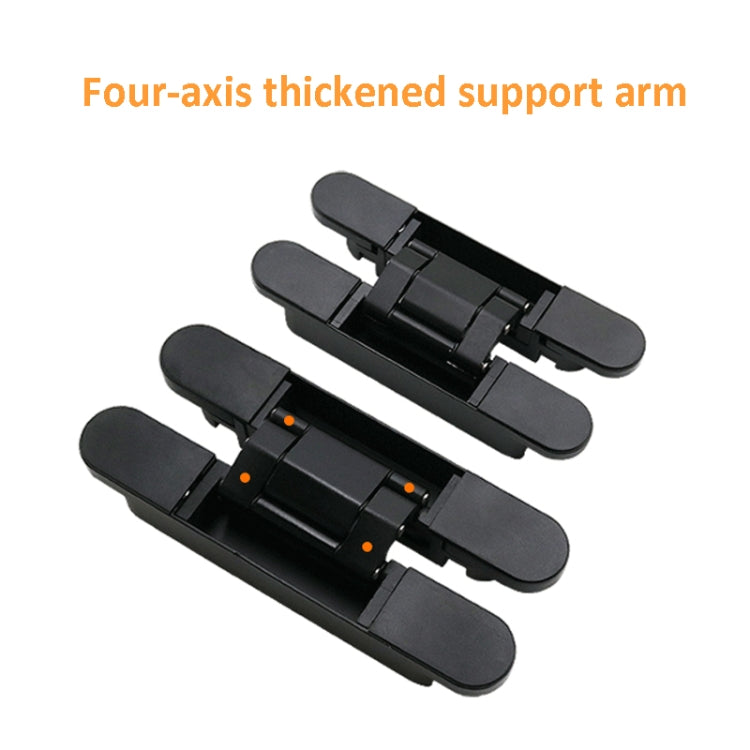 Three-Dimensional Adjustable Cross Hinge Folding Door Concealed Hinge, Specification: No. 3 Dumb Black 80kg