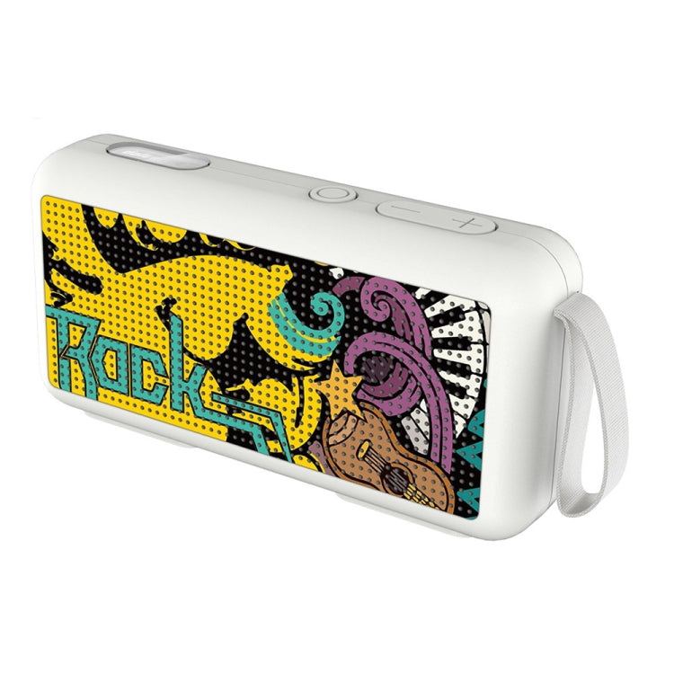 DoRealMe F0 TWS Mini Graffiti Bluetooth Speaker Support FM / TF Card(White Graffiti) - Mini Speaker by PMC TechLife | Online Shopping South Africa | PMC TechLife