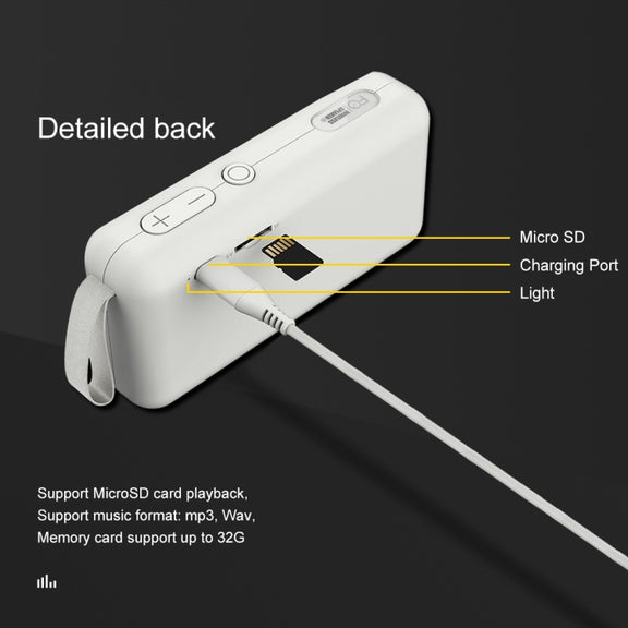 DoRealMe F0 TWS Mini Graffiti Bluetooth Speaker Support FM / TF Card(White)