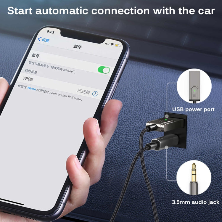 BY301 AUX Car Bluetooth 5.0 Receiver Mobile Call Bluetooth Adapter - Bluetooth Adapters by PMC TechLife | Online Shopping South Africa | PMC TechLife | Buy Now Pay Later Mobicred