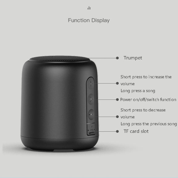 F9 TWS Mini Portable Bluetooth Speaker Support TF Card(No FM-Blue)