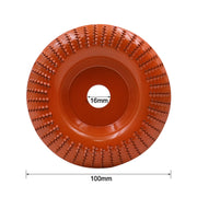 Woodworking Sanding Plastic Stab Discs Hard Round Grinding Wheels For Angle Grinders, Specification: 100mm Orange Curved