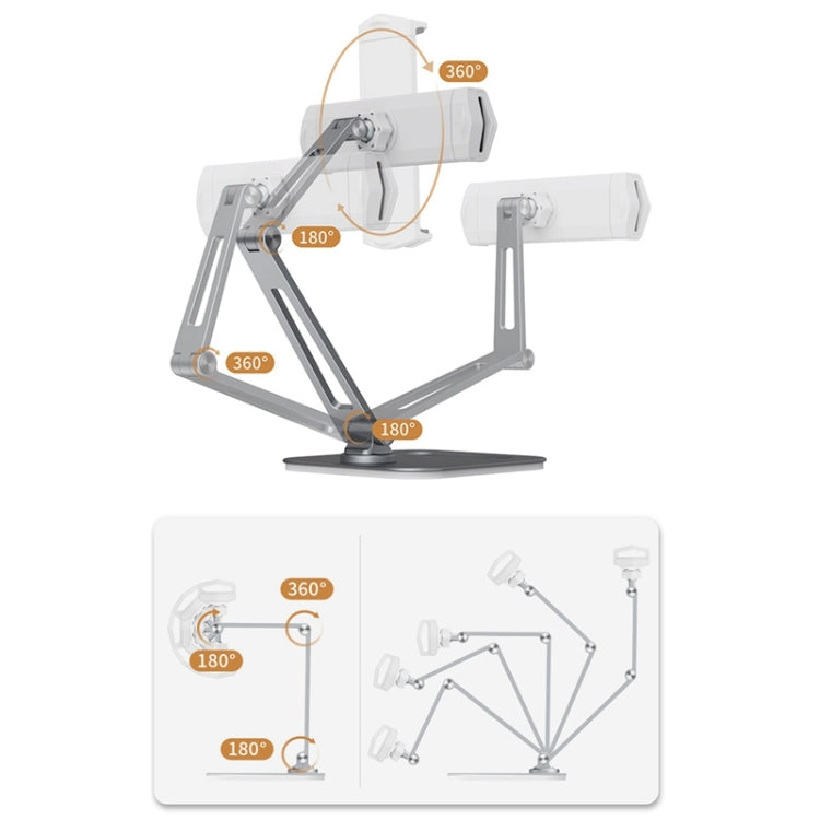 Boneruy P47 Tablet Computer Stand Desktop Mobile Phone Stand(Black) - free shipping - PMC Jewellery - Order now!