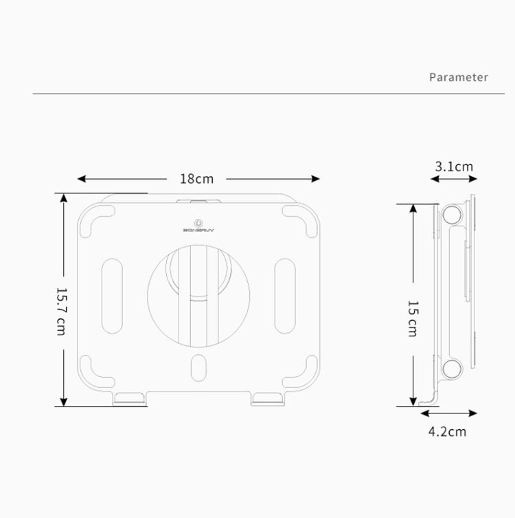 Boneruy L04mini 360 Degree Rotating Aluminum Alloy Tablet Laptop Holder(Silver) - free shipping - PMC Jewellery - Order now!