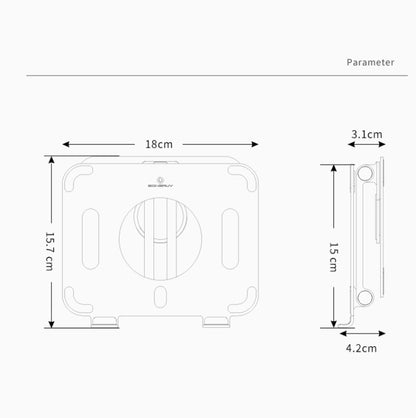 Boneruy L04mini 360 Degree Rotating Aluminum Alloy Tablet Laptop Holder(Silver) - free shipping - PMC Jewellery - Order now!