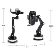 X-0566 Big Suction Cup Car Phone Holder Center Console Phone Holder(Black Green)