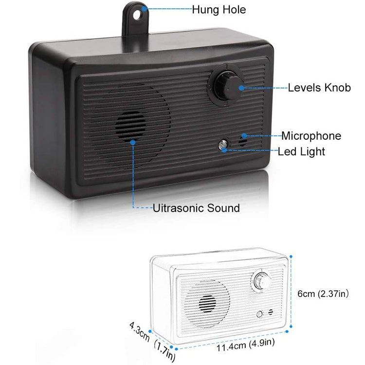 CSB-16 Outdoor Ultrasonic Bark Stopper Dog Training Device(Black) - Training Aids by PMC TechLife | Online Shopping South Africa | PMC TechLife | Buy Now Pay Later Mobicred