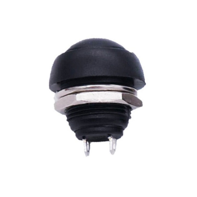 10 PCS Small Water-resistant Self-Reset Button Switch(Black)