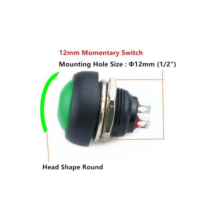 10 PCS Small Waterproof Self-Reset Button Switch(Black) - Switch by PMC TechLife | Online Shopping South Africa | PMC TechLife | Buy Now Pay Later Mobicred