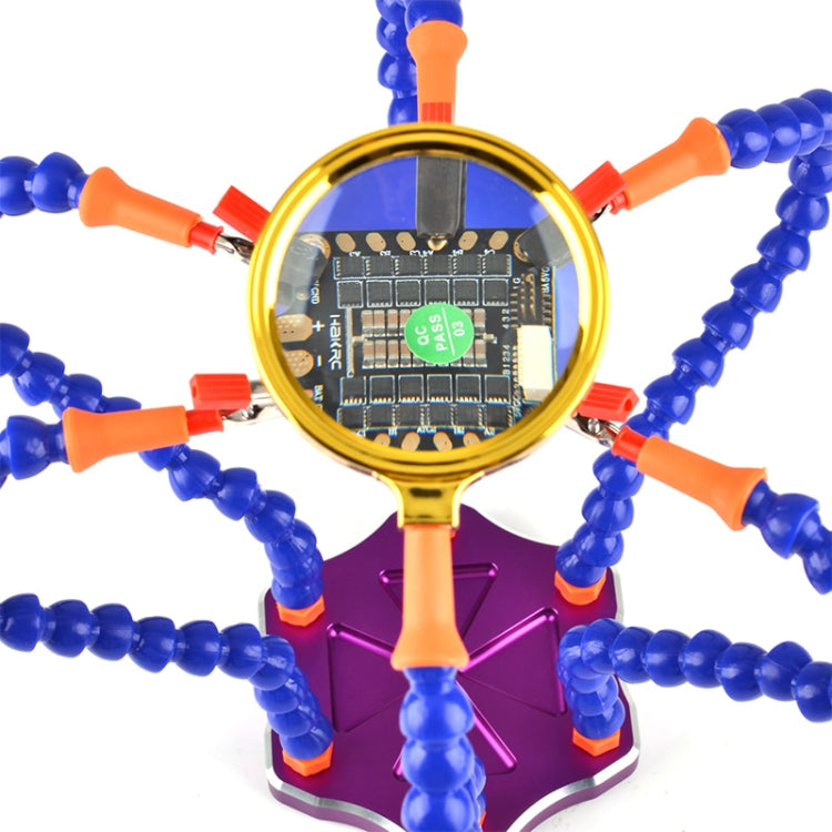 Universal Six-Jaw Aluminum Alloy Welding Station Power Distribution Board Welding Tool, Style: Backplane + 6 Claw Clamp(Black Bottom Plate) - Others by PMC TechLife | Online Shopping South Africa | PMC TechLife