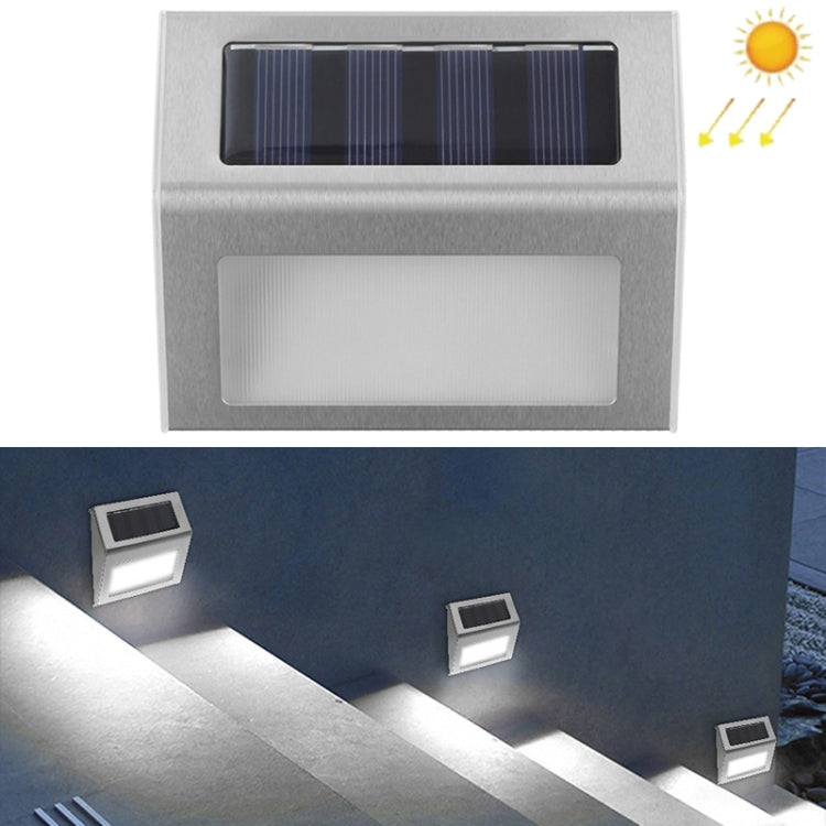 6 LED Solar Stainless Steel Stair Ladder Lamp Wall Light(White Light) - LED Street Light by PMC TechLife | Online Shopping South Africa | PMC TechLife
