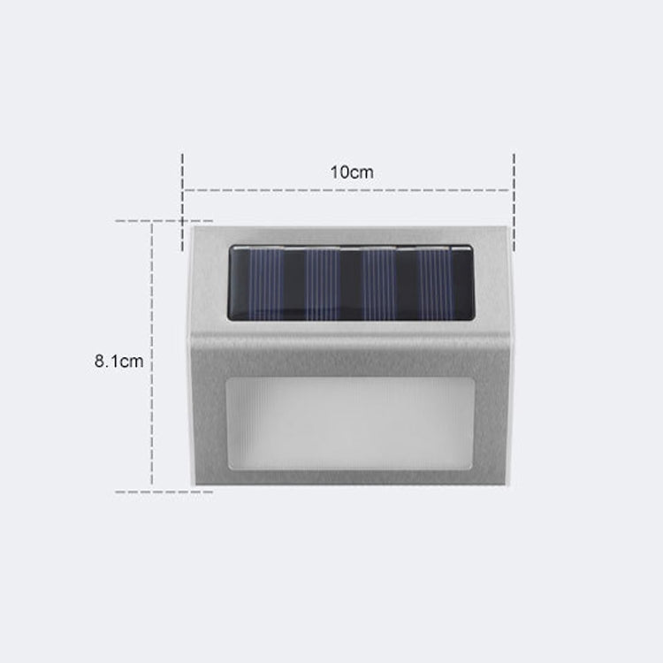 6 LED Solar Stainless Steel Stair Ladder Lamp Wall Light(Warm Light)