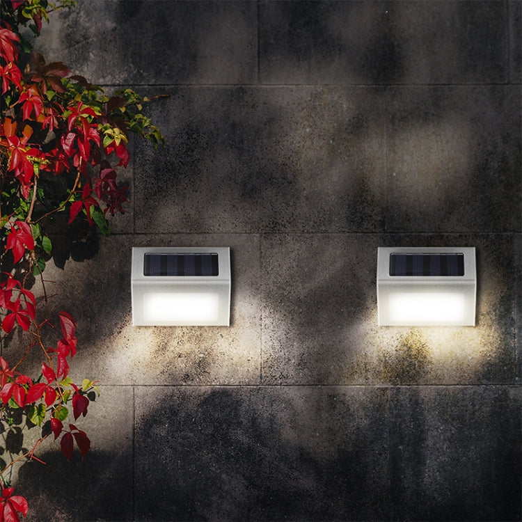 6 LED Solar Stainless Steel Stair Ladder Lamp Wall Light(Warm Light)