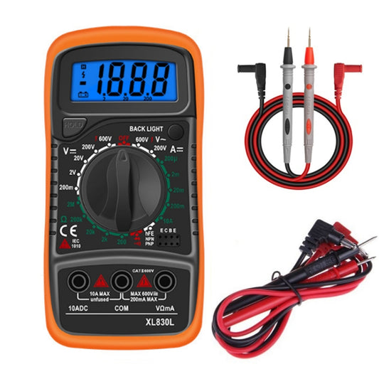 ANENG XL830L Multi-Function Digital Display High-Precision Digital Multimeter, Specification: Standard+10A Extra Tip Pen(Orange) - free shipping - PMC Jewellery - Order now!