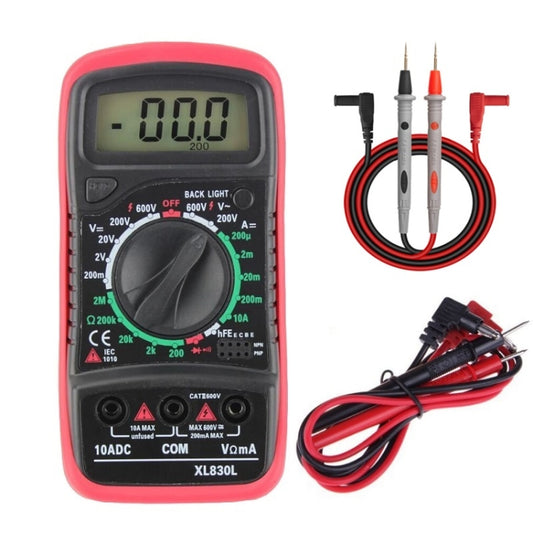 ANENG XL830L Multi-Function Digital Display High-Precision Digital Multimeter, Specification: Standard+10A Extra Tip Pen(Red) - free shipping - PMC Jewellery - Order now!