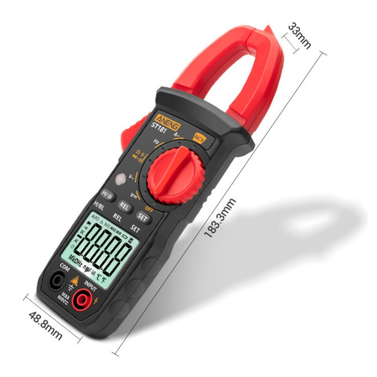 ANENG Intelligent Digital Backlit Clamp-On High-Precision Multimeter, Specification: ST182 with Temp Measurement - Digital Multimeter by ANENG | Online Shopping South Africa | PMC TechLife | Buy Now Pay Later Mobicred