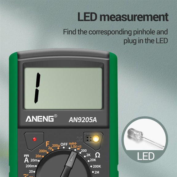 ANENG Automatic High-Precision Intelligent Digital Multimeter, Specification: AN9205A(Green)